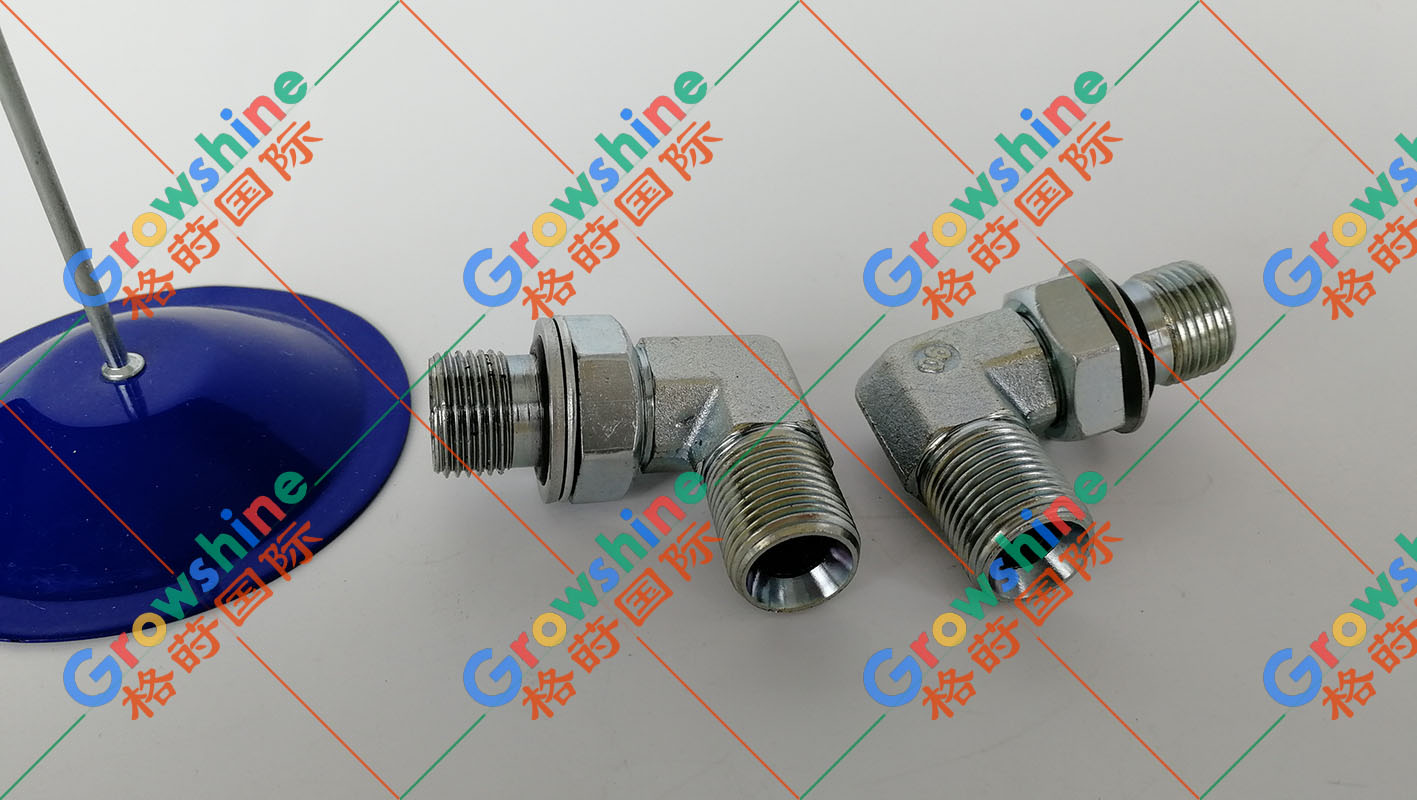 沃尔沃挖掘机分配器油管接头90度
