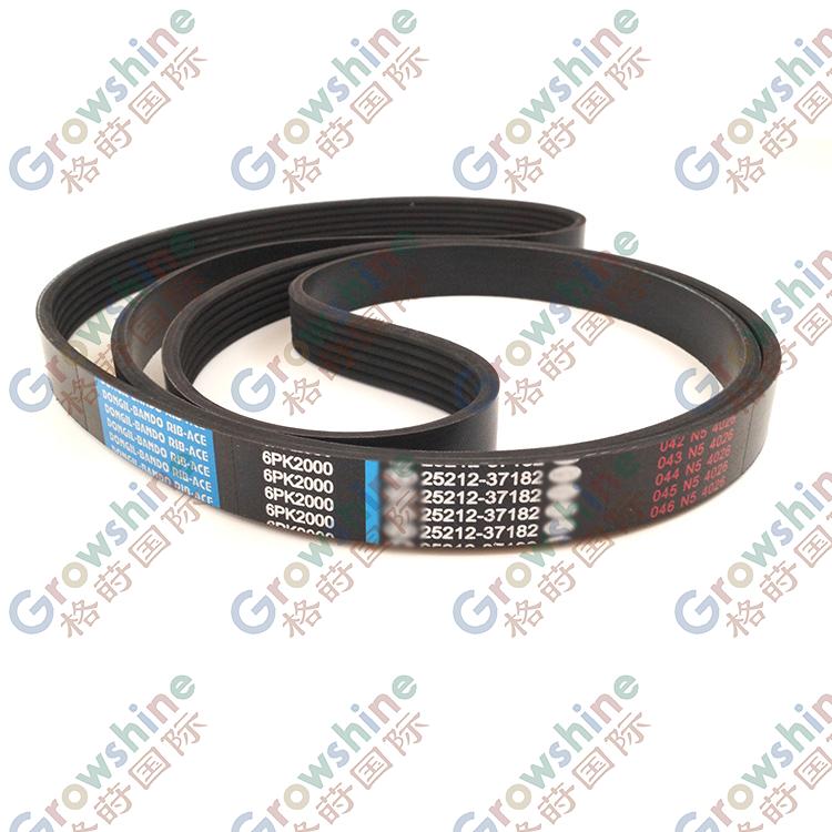 China Manufacturer 25212-37182 Automotive Engine Timing V Belt Fan Belt for Hyundai Kia