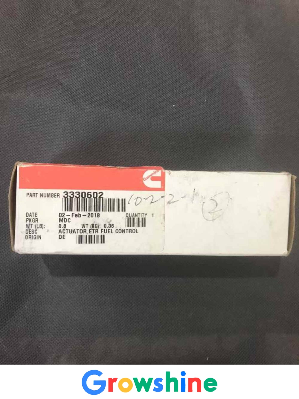 Growshine Cummins QSK60 Fracturing Vehicle Oil Rail Sensor 3330602 and Oil Rail Actuator 3331031
