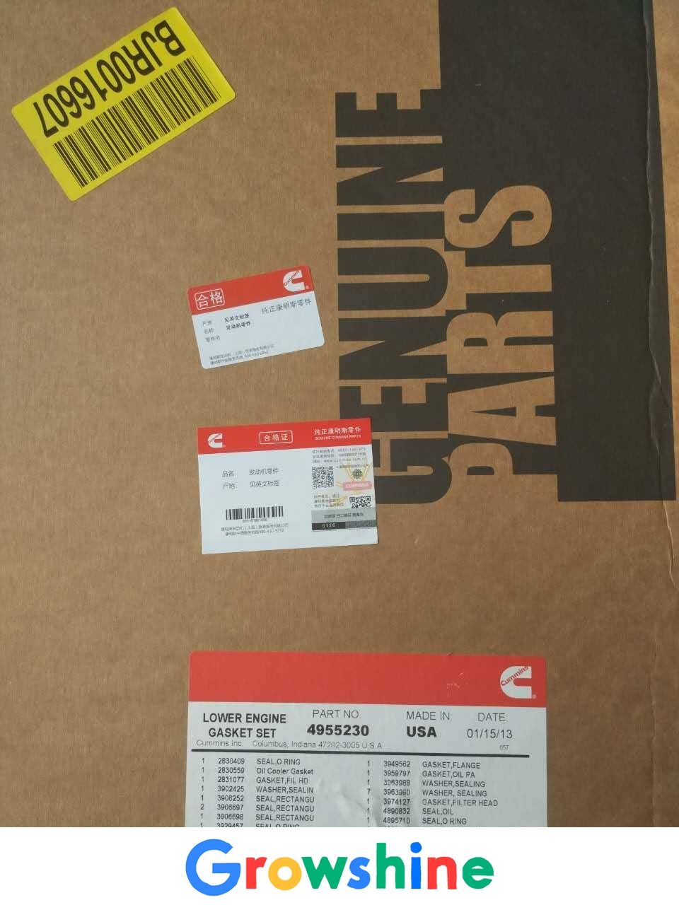 Cummins C8.3 overhaul bag 3800558 Dongkang 6C8.3 engine repair bag