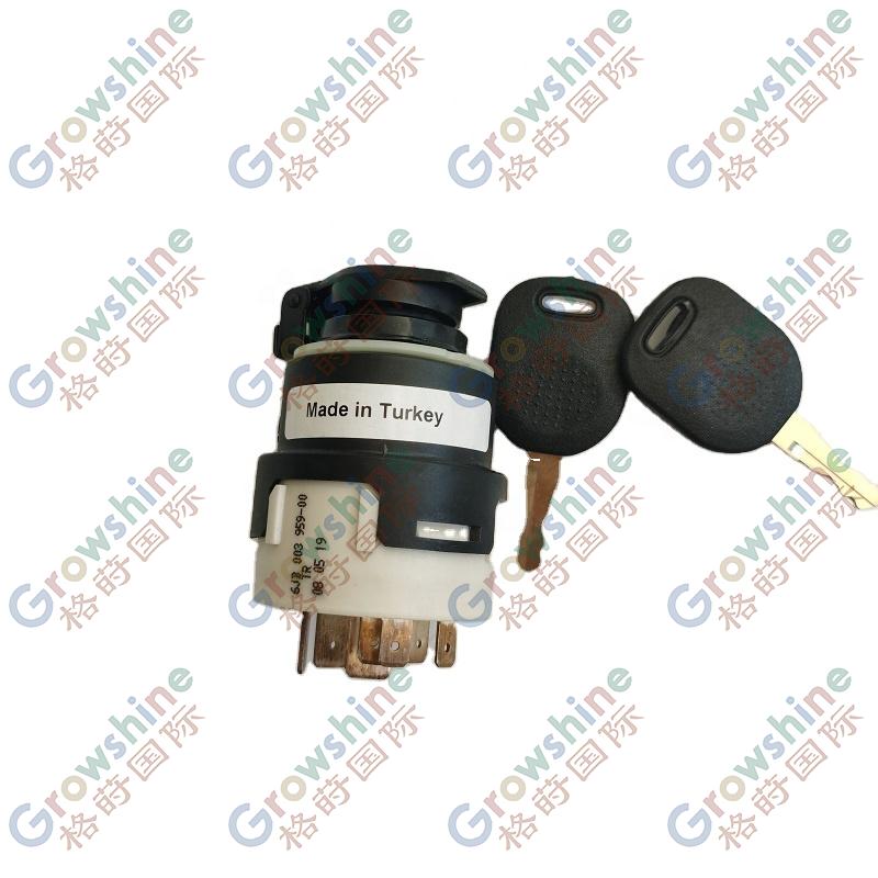 Growshine SANY KALMAR DCE Ignition Switch and Panel Parts Replacement        6JB 003.959-001/920451.005/6036.002/0118 2528/B241200000030 for SANY Heavy Equipment and KALMAR Material Handlers