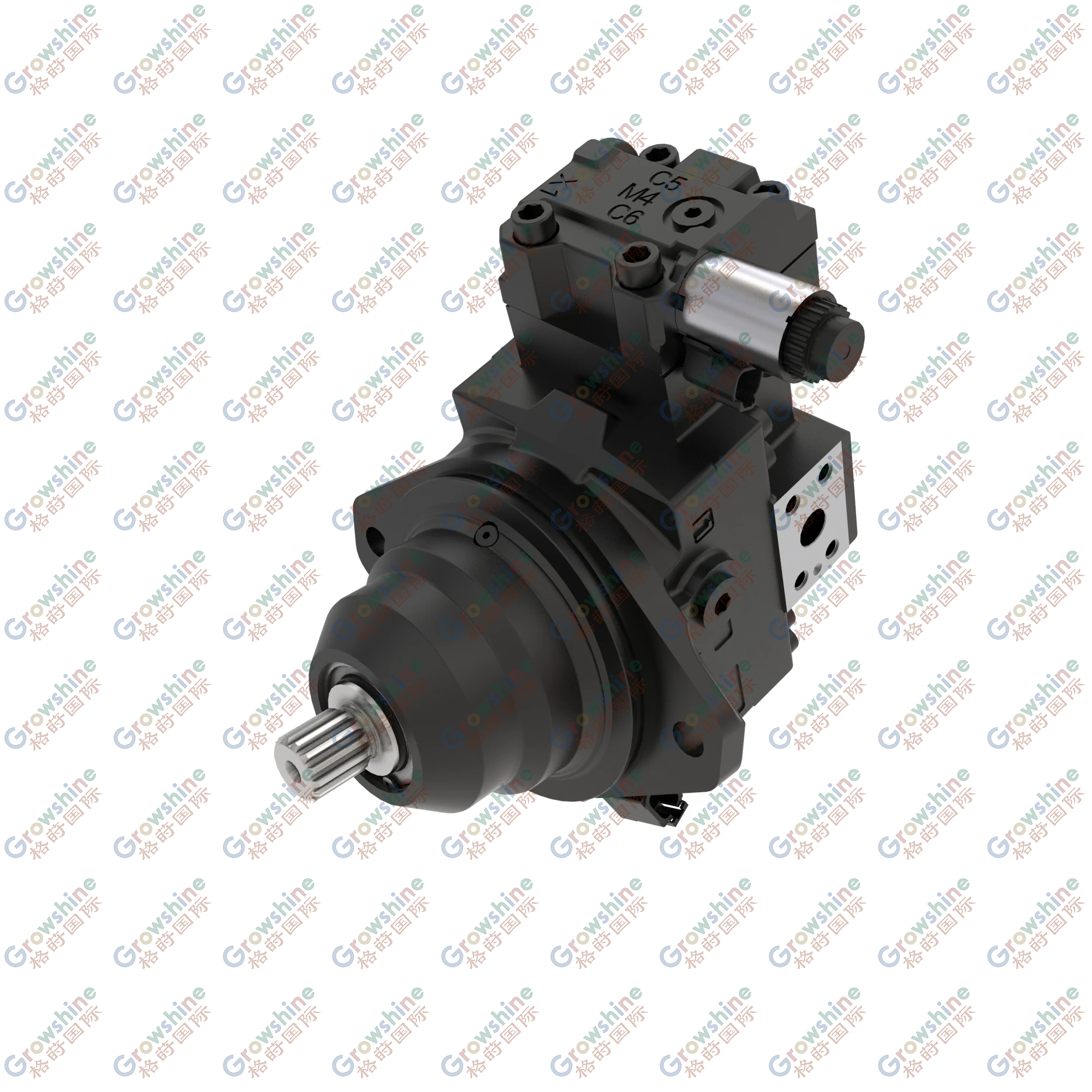 AKK16773: Front Bent Axis Hydraulic Motor with Sensor