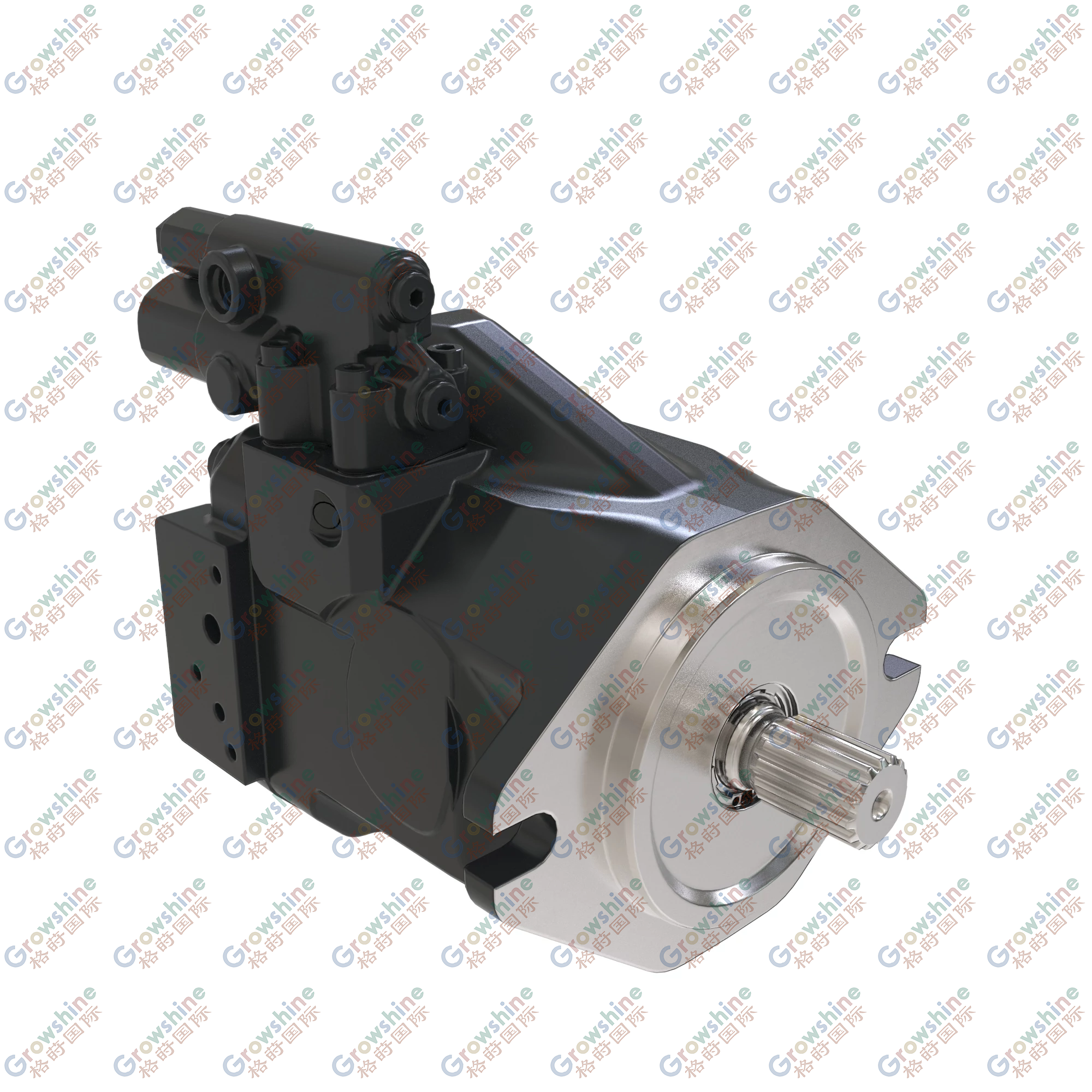 AL230490: Hydraulic Oil Pump with Swash Plate Angle Sensor, 45 cc/rev