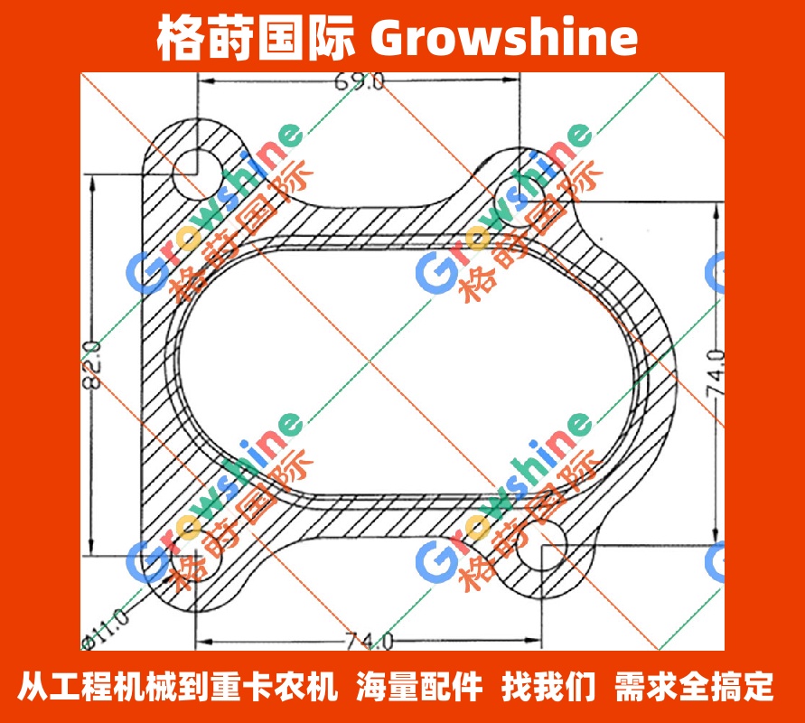 格莳国际(Growshine International)供应旋挖钻井机械零件 GT22 K16 增压器垫片