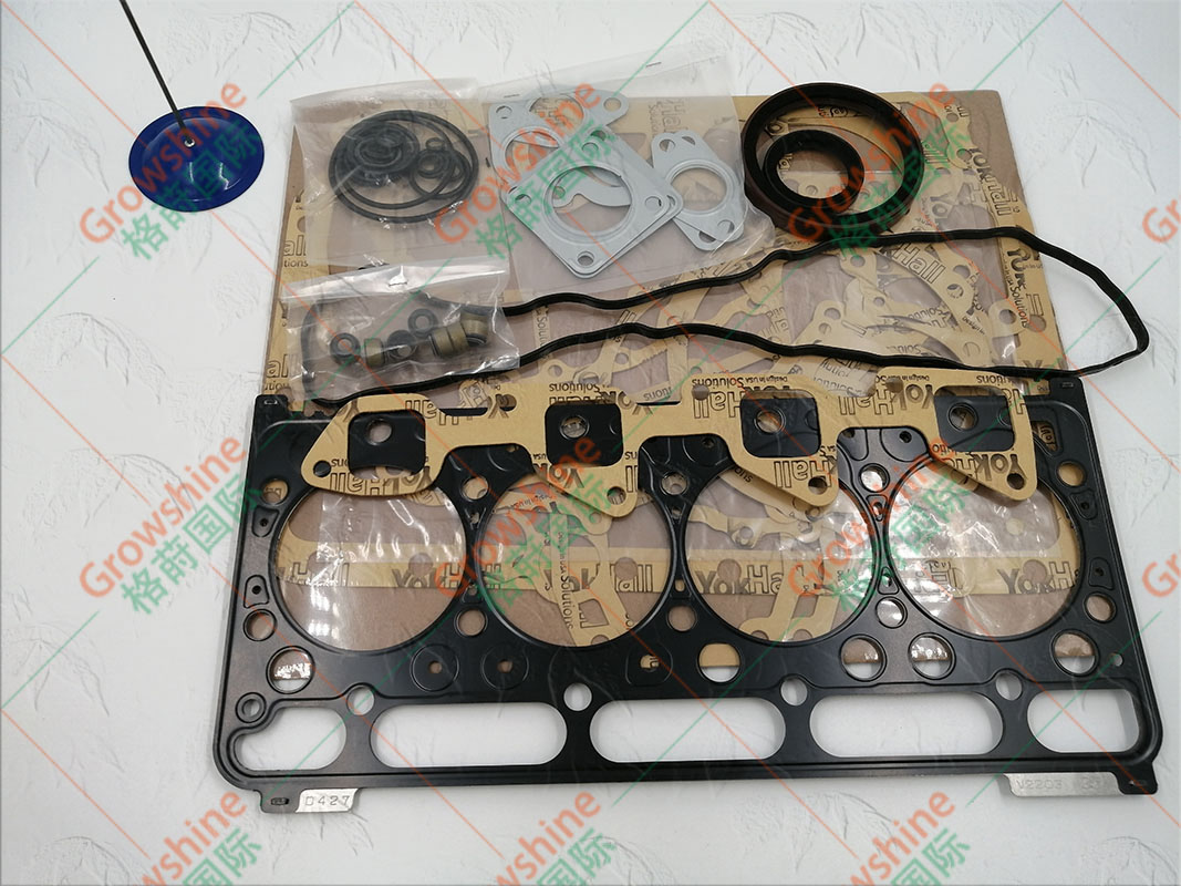 Growshine 格莳国际 - 久保田 Kubota V2403 V2403M V2403DI 发动机大修包 全套密封垫 气缸床 零件号 V2403 V2403-M V2403-DI V2403-M-DI-E3B