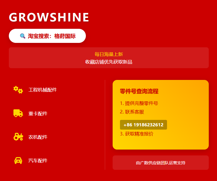 Growshine 格莳国际 Kubota 久保田 农机工程机械 齿轮泵密封件 油封 O型圈 零件号: RD151-54150, 38568-15400, 66071-36100