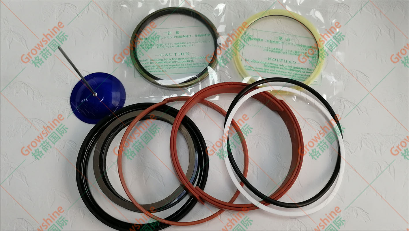 Growshine卡特挖掘机油封345D油缸修理包｜卡特彼勒345D动臂斗杆油缸全套密封件