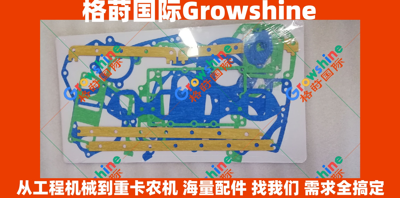 Growshine 康明斯 Cummins B3.3 发动机大修包 纸垫 适用小松 Komatsu 柳工 Liugong 零件号 4089420 4089420
