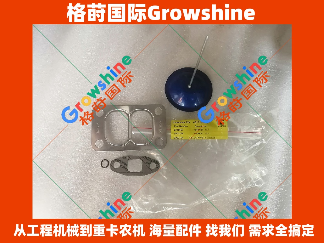 Growshine 品牌 康明斯 QSB5.9 发动机增压器垫片 4317141RX 4317141 适配现代挖掘机与小松工程机械配件