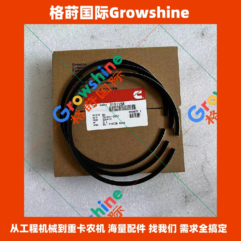 Growshine 康明斯 Cummins 发动机活塞环 4058969 4058969-20 405896920 零件专供