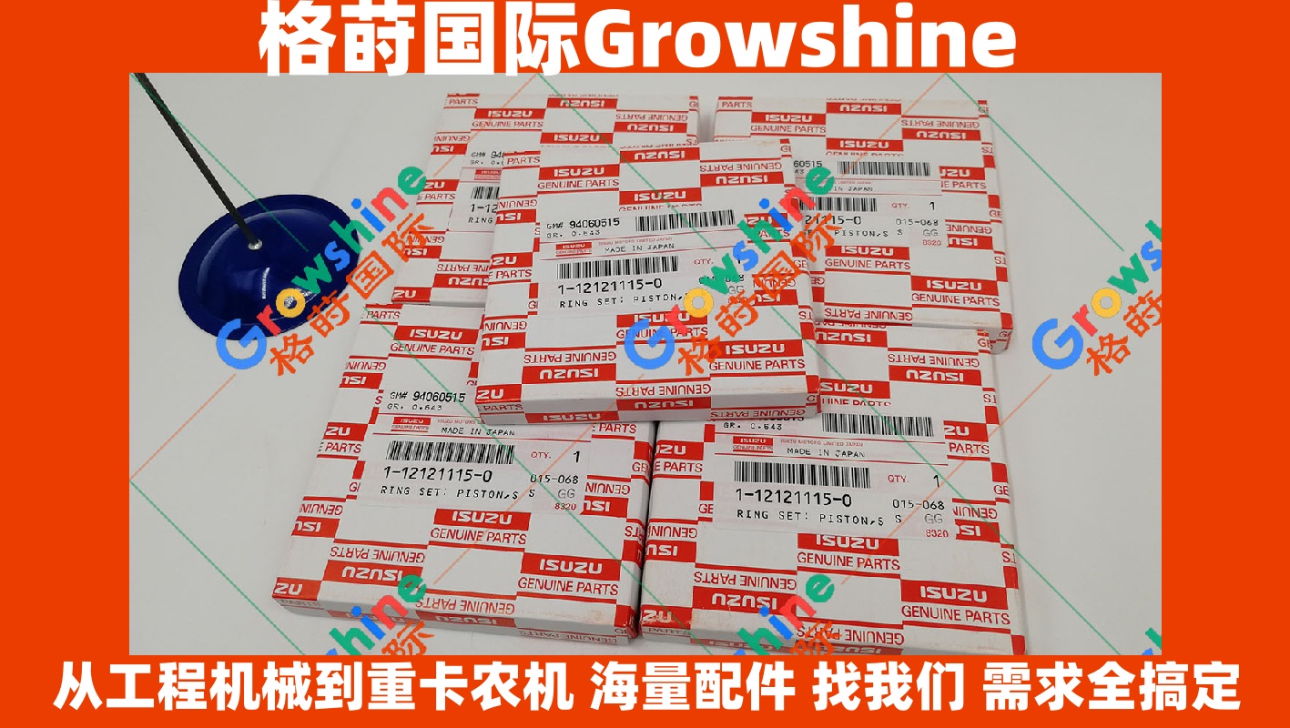 Growshine 五十铃 Isuzu 6BG1 发动机活塞环 3道环 零件号 1121211150 1-12121115-0 工程机械配件专家