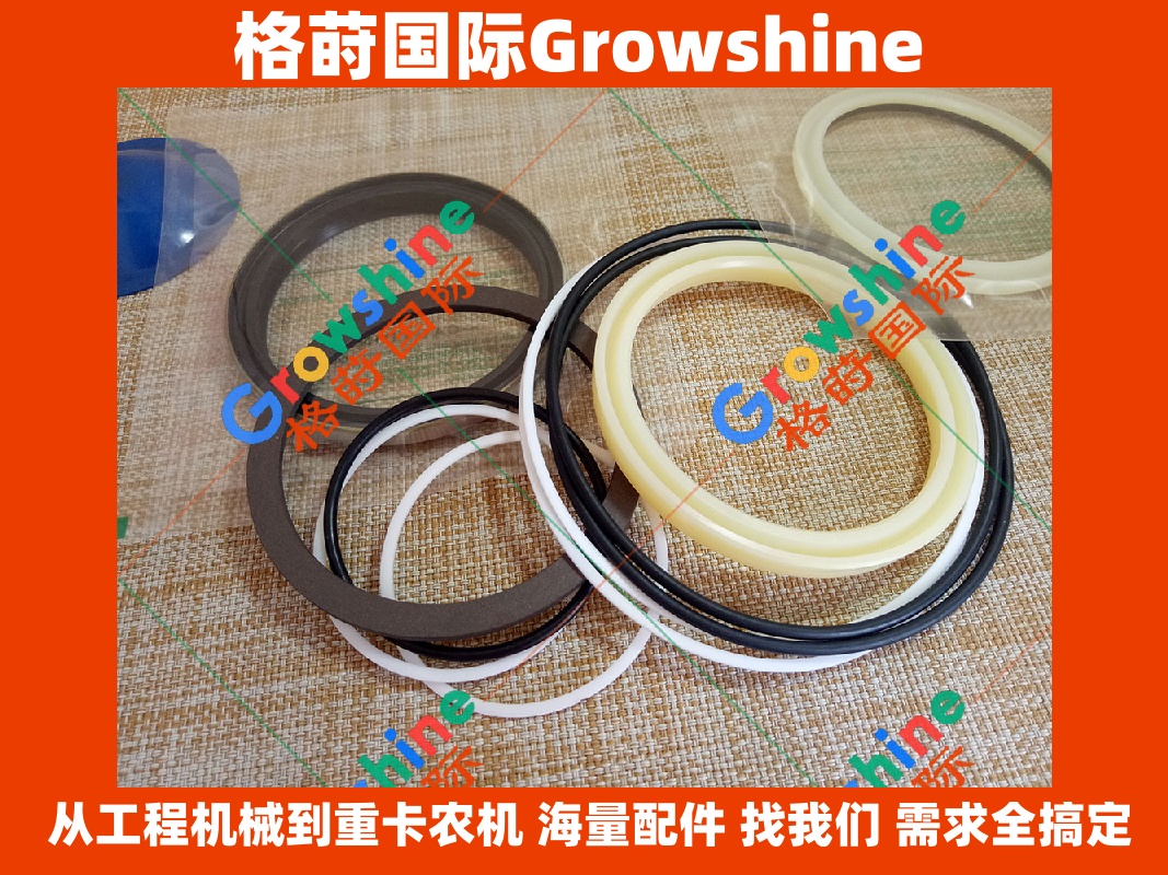 Growshine 神钢挖掘机 SK200-5 (SK2005) 大臂油缸活塞头修理包 进口油封