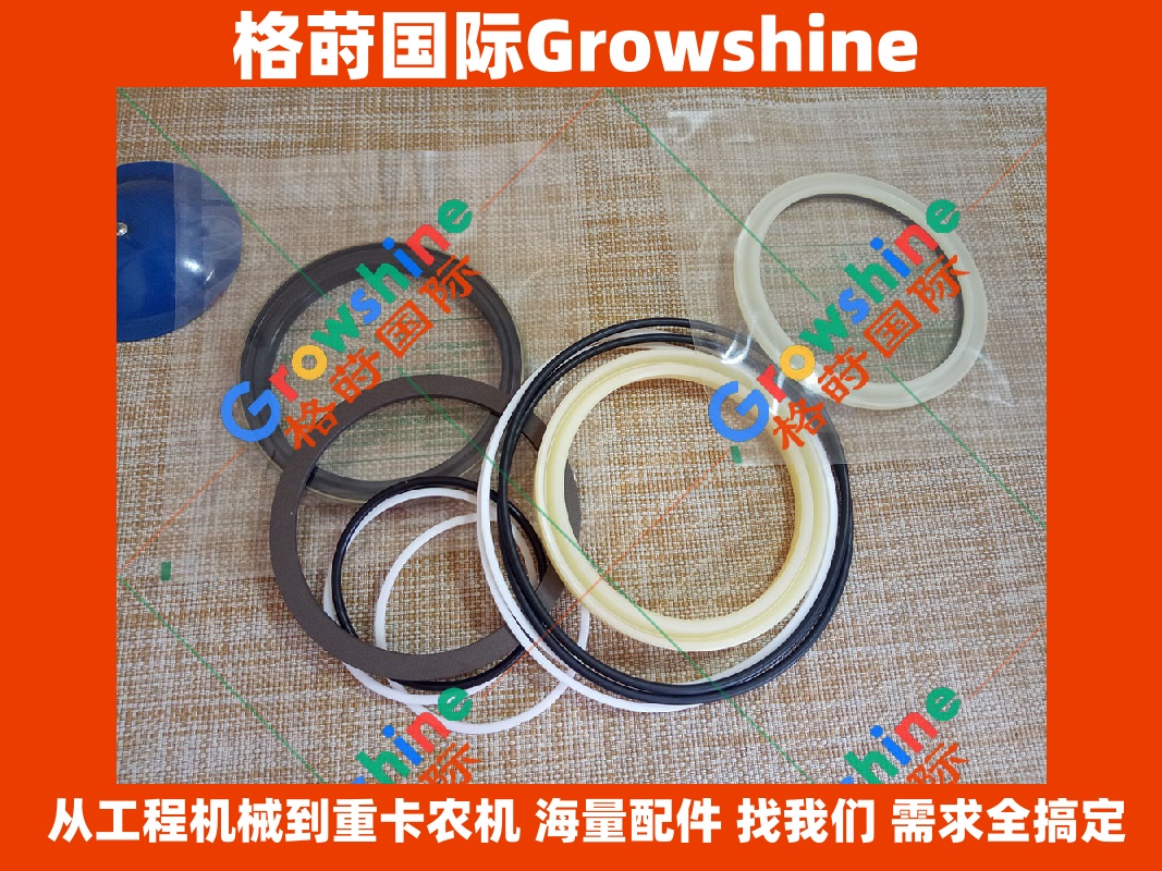 Growshine 神钢挖掘机 SK200-5 SK2005 大臂油缸活塞头修理包 进口油封